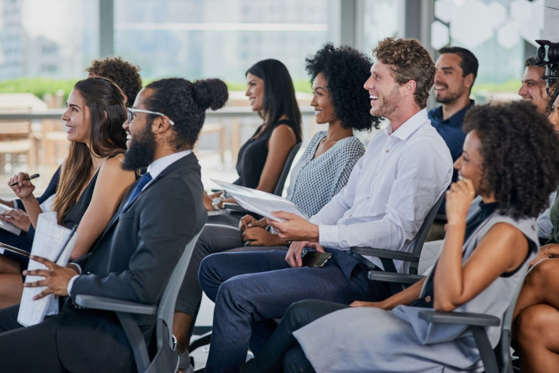 A group of teachers at a professional development session
