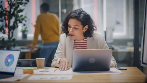 an organizational administrator working in an office